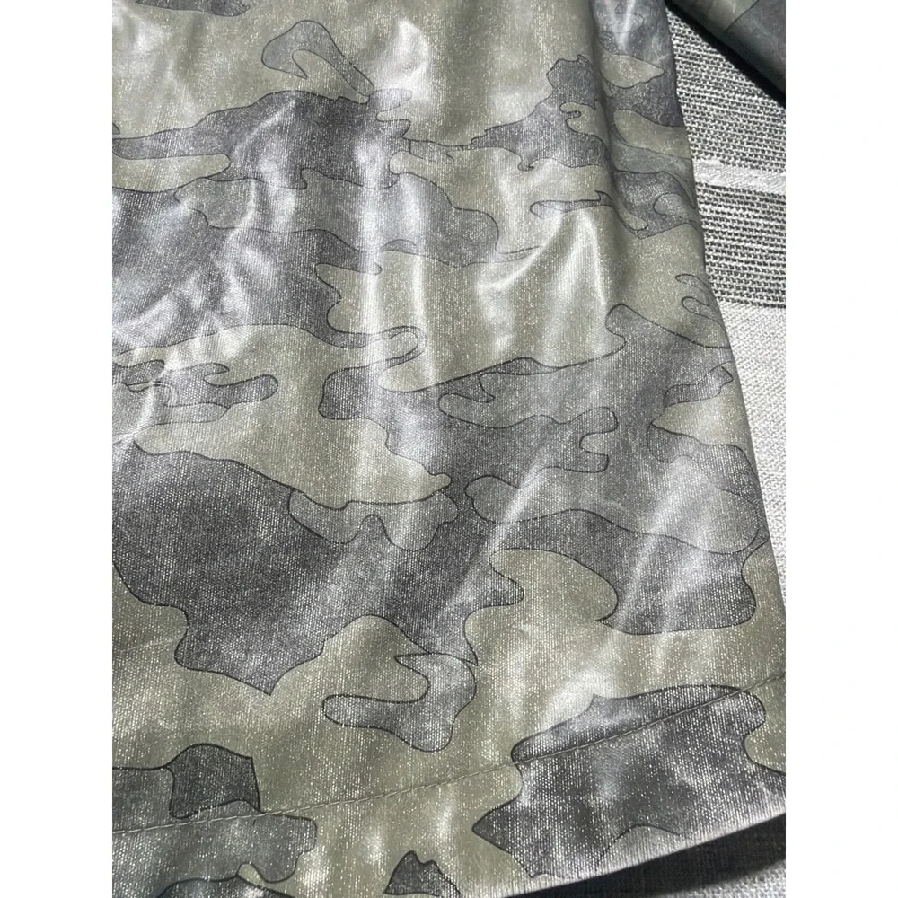 Joules Kids Camouflage Rain Jacket Green Camo Hooded Fleece Lined Coat Size 5
